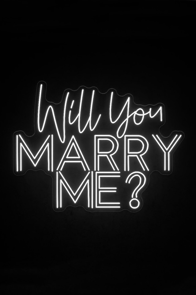 Neon Will You Marry Me? Sign