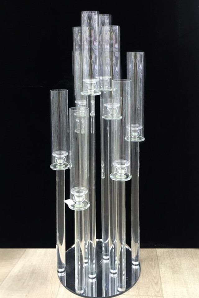 Clear Cluster Candelabra Centerpiece