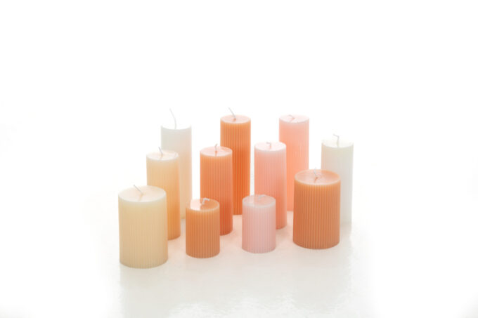 Ribbed Pillar Candles